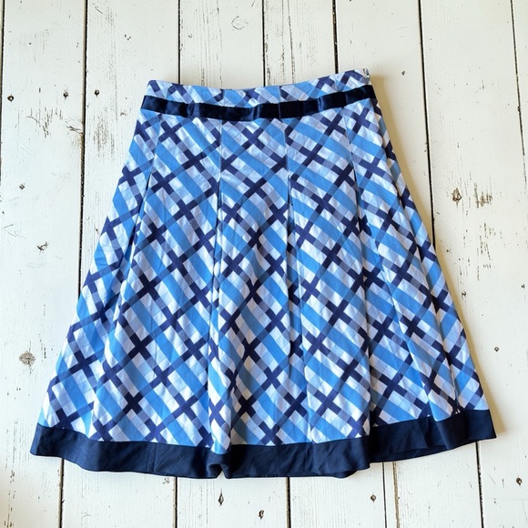 Tommy Hilfiger Dresses & Skirts - Tommy Hilfiger Blue Plaid Crisscross Flare Skirt Y2K Preppy | Medium